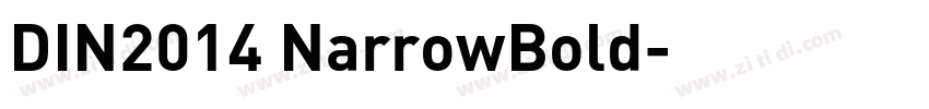 DIN2014 NarrowBold字体转换